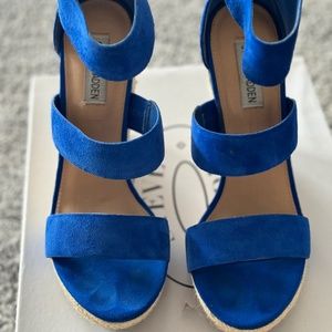 Steve Madden Blue Wedges